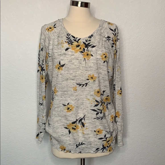 torrid Sweaters - Torrid sweater gray/yellow floral